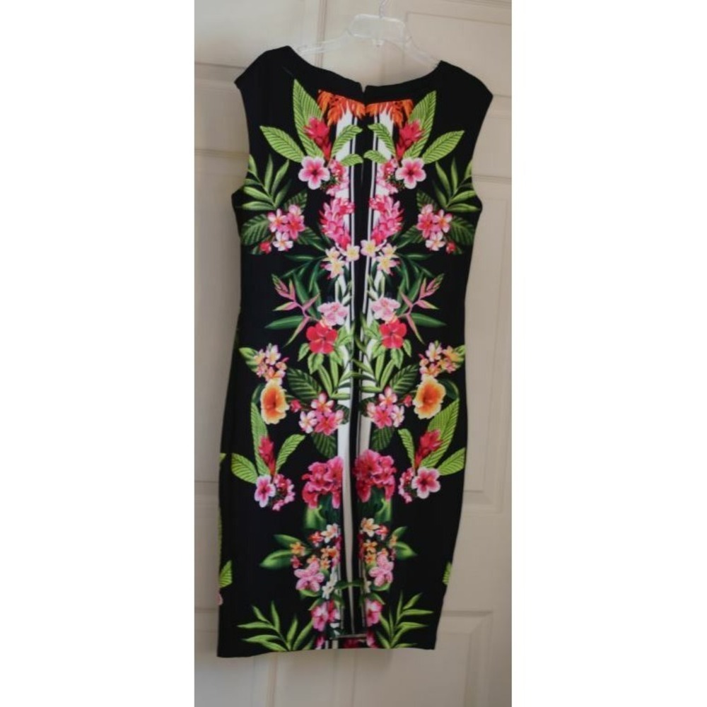 NEW‎ Melrose Keyhole Knee length Short Woman's Dress sz 14 Tropical Cruise Party - Picture 5 of 6